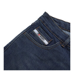 4Riders Patrol Cordura Denim Korumalı Motosiklet Kot Pantolonu Mavi - 4