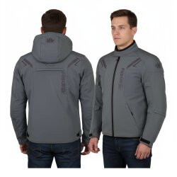 4Riders Rex Pro Korumalı Softshell Motosiklet Montu Gri - 3