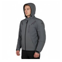4Riders Rex Pro Korumalı Softshell Motosiklet Montu Gri - 4