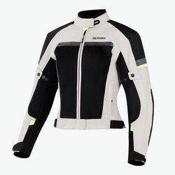 4Riders Valencia Yazlık CE Sertifikalı Korumalı Kadın Motosiklet Montu Gri - 4Riders