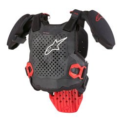 Alpinestars A-5 S V2 Genç Üst Gövde Koruma Siyah / Beyaz / Kırmızı - Alpinestars