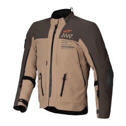 GARAJJ Alpinestars AMT-8 Stretch Drystar XF Korumalı Motosiklet Montu Kahverengi / Haki - Alpinestars