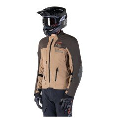 GARAJJ Alpinestars AMT-8 Stretch Drystar XF Korumalı Motosiklet Montu Kahverengi / Haki - 4