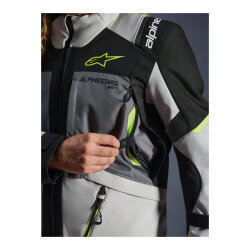 Alpinestars Andes V4 Korumalı Motosiklet Montu Gri / Siyah / Sarı - 9