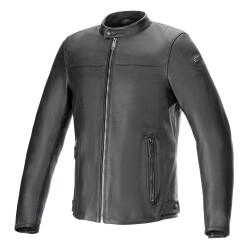 Alpinestars Blacktrak Korumalı Deri Motosiklet Montu Siyah / Siyah - 1