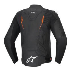 Alpinestars Dusk Airflow Korumalı Deri Motosiklet Montu Siyah / Kırmızı - Alpinestars (1)