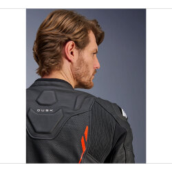 Alpinestars Dusk Airflow Korumalı Deri Motosiklet Montu Siyah / Kırmızı - 6