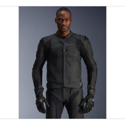 Alpinestars Dusk Airflow Korumalı Deri Motosiklet Montu Siyah / Siyah - 3