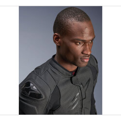 Alpinestars Dusk Airflow Korumalı Deri Motosiklet Montu Siyah / Siyah - 8