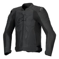 Alpinestars Dusk Airflow Korumalı Deri Motosiklet Montu Siyah / Siyah - Alpinestars