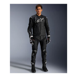 Alpinestars Dusk Korumalı Deri Motosiklet Montu Siyah / Beyaz - 5