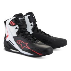 Alpinestars Faster-4 Korumalı Motosiklet Botu Siyah / Beyaz / Kırmızı 