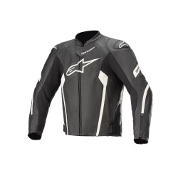 Alpinestars Faster V2 Airflow Deri Korumalı Motosiklet Montu Siyah / Beyaz 