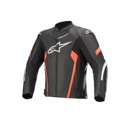 Alpinestars Faster V2 Airflow Deri Korumalı Motosiklet Montu Siyah / Kırmızı 