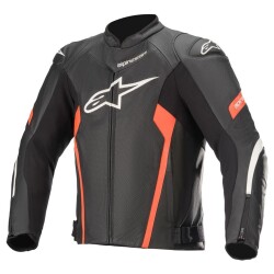 Alpinestars Faster V2 Airflow Deri Korumalı Motosiklet Montu Siyah / Kırmızı - 1