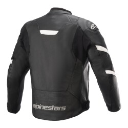 Alpinestars Faster V2 Deri Korumalı Motosiklet Montu Siyah / Beyaz - 2