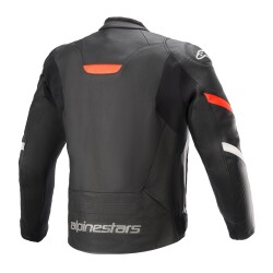 Alpinestars Faster V2 Deri Korumalı Motosiklet Montu Siyah / Kırmızı - 2