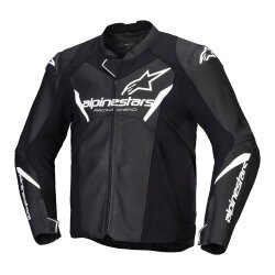 Alpinestars Faster V3 Air Korumalı Deri Motosiklet Montu Siyah / Beyaz - Alpinestars