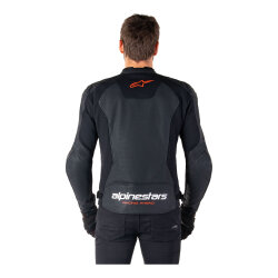 Alpinestars Faster V3 Air Korumalı Deri Motosiklet Montu Siyah / Kırmızı - 4