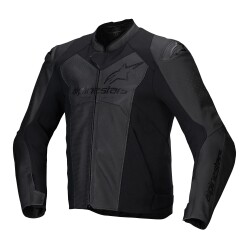 Alpinestars Faster V3 Air Korumalı Deri Motosiklet Montu Siyah / Siyah - 1