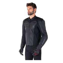 Alpinestars Faster V3 Air Korumalı Deri Motosiklet Montu Siyah / Siyah - 5