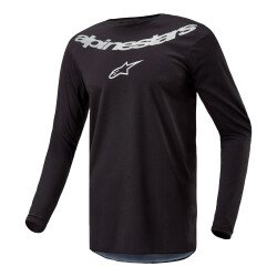 Alpinestars Fluid Graphite Off-Road Motosiklet Jerseyi Siyah / Gümüş - Alpinestars