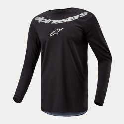 Alpinestars Fluid Graphite Off-Road Motosiklet Jerseyi Siyah / Gümüş - 1