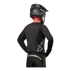 Alpinestars Fluid Graphite Off-Road Motosiklet Jerseyi Siyah / Gümüş - 5