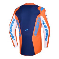 Alpinestars Fluid Grid Off-Road Motosiklet Jerseyi Oranj / Mavi / Beyaz - Alpinestars (1)