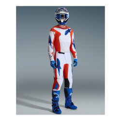 Alpinestars Fluid Grid Off-Road Motosiklet Pantolonu Oranj / Mavi / Beyaz - 5