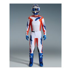 Alpinestars Fluid Grid Off-Road Motosiklet Pantolonu Oranj / Mavi / Beyaz - 7