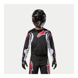 Alpinestars Fluid Lucent Kros Motor Jerseyi Siyah / Beyaz / Kırmızı - 3