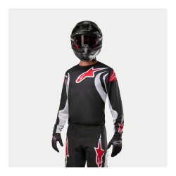 Alpinestars Fluid Lucent Kros Motor Jerseyi Siyah / Beyaz / Kırmızı - 4