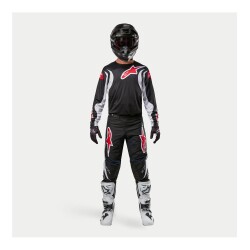 Alpinestars Fluid Lucent Kros Motor Jerseyi Siyah / Beyaz / Kırmızı - 7
