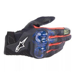 GARAJJ Alpinestars FQ20 SMX-1 Air V2 Monster Korumalı Motosiklet Eldiveni Siyah / Mavi / Kırmızı - Alpinestars