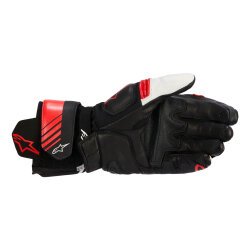 Alpinestars GP PLUS R V3 Korumalı Deri Motosiklet Eldiveni Siyah / Kırmızı / Beyaz - Alpinestars (1)