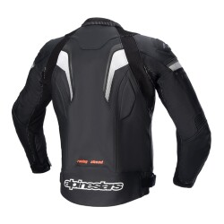 GARAJJ Alpinestars GP Plus R V3 Rideknit Deri Korumalı Motosiklet Montu Siyah / Beyaz - 2