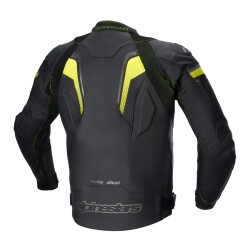 GARAJJ Alpinestars GP Plus R V3 Rideknit Deri Korumalı Motosiklet Montu Siyah / Sarı - 2