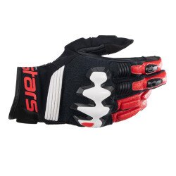 Alpinestars Halo LT Korumalı Motosiklet Eldiveni Siyah / Beyaz / Kırmızı - Alpinestars