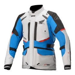 Alpinestars Honda Andes V3 Drystar Korumalı Motosiklet Montu Gri / Siyah / Mavi - 1