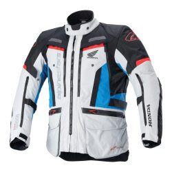 Alpinestars Honda Bogota PRO DS Korumalı Motosiklet Montu Gri / Siyah / Mavi - Alpinestars