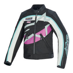 Alpinestars Idles Korumalı Kadın Motosiklet Montu Siyah / Beyaz / Mor 