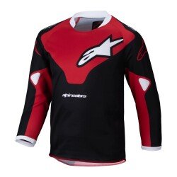 Alpinestars Kids Racer Veil Kros Çocuk Motosiklet Jerseyi Siyah / Kırmızı / Beyaz - Alpinestars