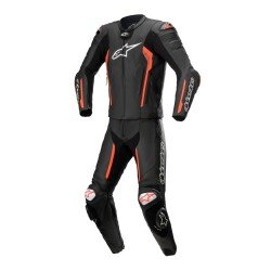 Alpinestars Missile V2 2 Parça Deri Tulum Siyah / Kırmızı - Alpinestars