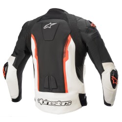 Alpinestars Missile V2 Deri Korumalı Motosiklet Montu Siyah / Beyaz / Kırmızı - 2