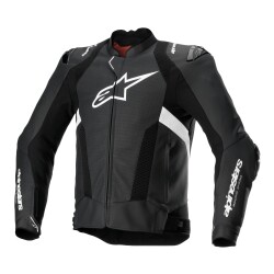 Alpinestars Missile V3 Airflow Deri Korumalı Motosiklet Montu Siyah / Beyaz - 1