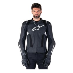 Alpinestars Missile V3 Airflow Deri Korumalı Motosiklet Montu Siyah / Beyaz - 3