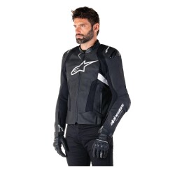 Alpinestars Missile V3 Airflow Deri Korumalı Motosiklet Montu Siyah / Beyaz - 4