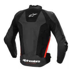 Alpinestars Missile V3 Airflow Deri Korumalı Motosiklet Montu Siyah / Beyaz / Kırmızı - Alpinestars (1)