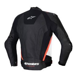 Alpinestars Missile V3 Deri Korumalı Motosiklet Montu Siyah / Beyaz / Kırmızı - 2